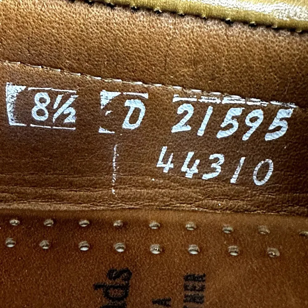 Allen Edmonds Sanibel Penny Loafers Slip On Round Toe Leather Caramel Brown 8.5D
